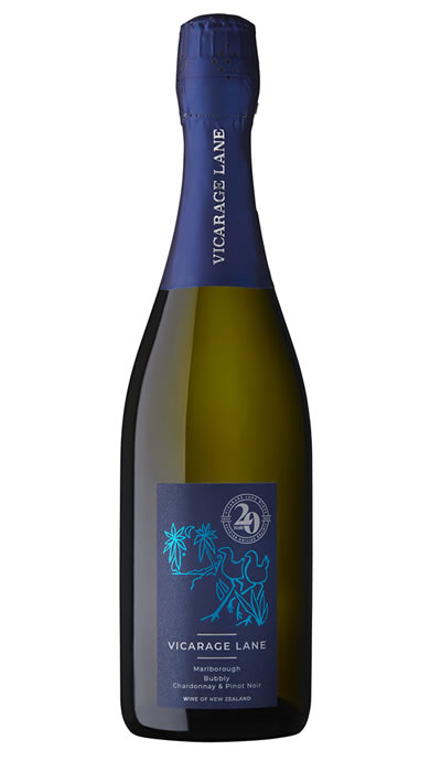 Bottle Of Bubbly Chardonnay And Pinot Noir By Vicarage Lane Wines In Blenheim Marlborough NZ