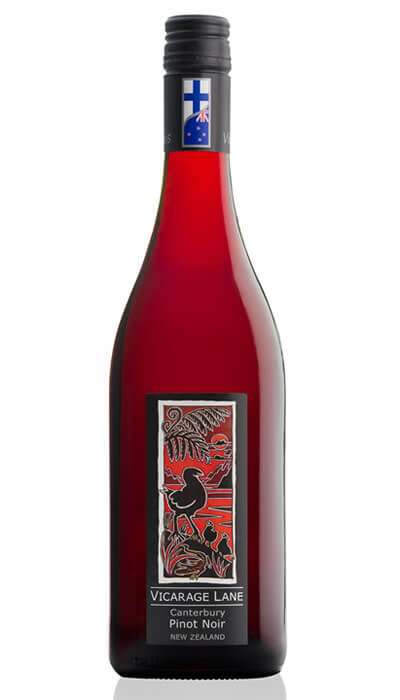 Bottle Of Pinot Noir By Vicarage Lane Wines In Blenheim Marlborough NZ