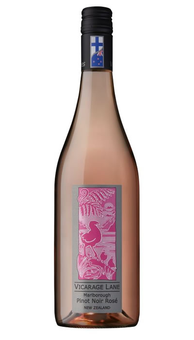Bottle Of Pinot Noir Rose By Vicarage Lane Wines In Blenheim Marlborough NZ